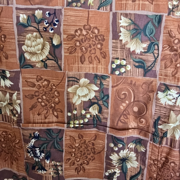 NWT Reyn Spooner Sienna Rust Khaki Tropical Floral Men's Casual Hawaiian Shirt - Picture 3 of 3